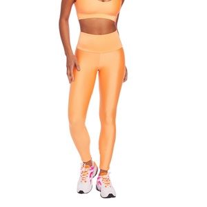 Goldsheep Basic Neon Orange Leggings, Women's size Medium.
